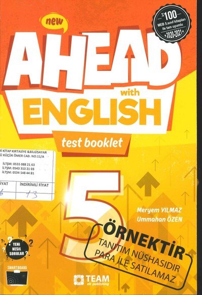 AHEAD ENGLISH TEST BOOKLET