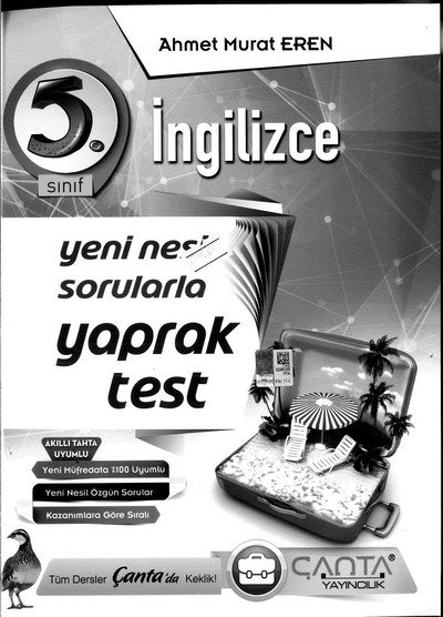 İNGİLİZCE YAPRAK TEST Zeta Fotokopi