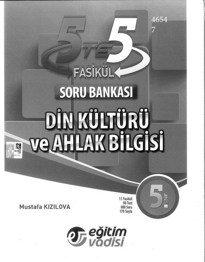 DİN KÜLTÜRÜ VE AHLAK BİLGİSİ SORU BANKASI Zeta Fotokopi