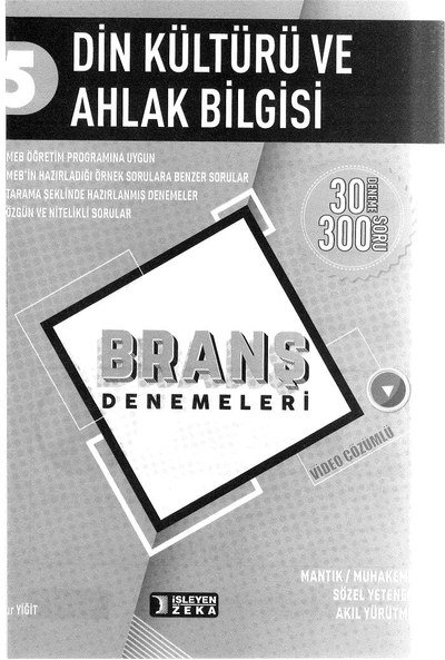 DİN KÜLTÜRÜ VE AHLAK BİLGİSİ BRANŞ DENEMELERİ Zeta Fotokopi