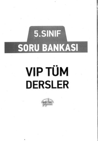 SORU BANKASI VIP TÜM DERSLER Zeta Fotokopi