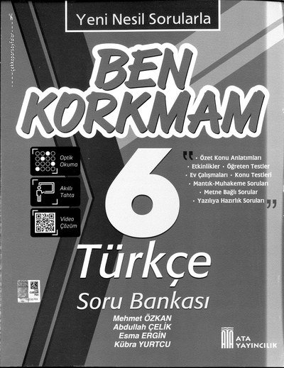 BEN KORKMAM TÜRKÇE SORU BANKASI