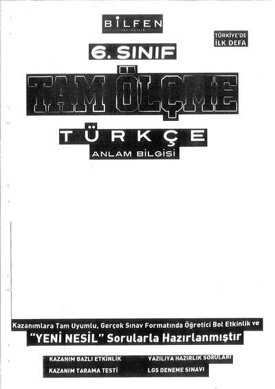 TAM ÖLÇME TÜRKÇE ANLAM BİLGİSİ