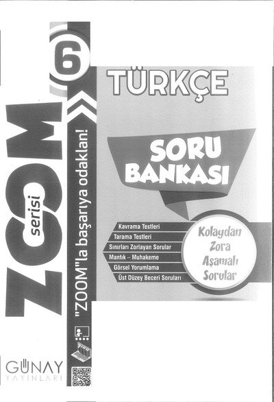 ZOOM SERİSİ TÜRKÇE SORU BANKASI Zeta Fotokopi