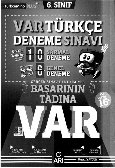 VAR TÜRKÇE DENEME SINAVI Zeta Fotokopi