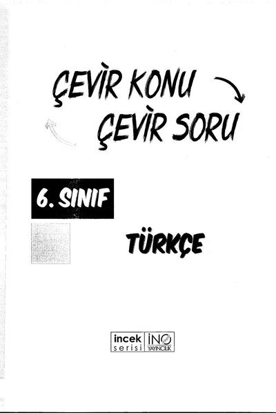 ÇEVİR KONU ÇEVİR SORU TÜRKÇE Zeta Fotokopi