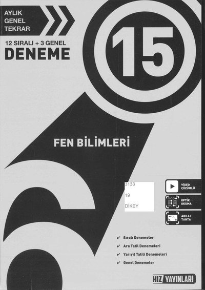 FEN BİLİMLERİ 15 DENEME Zeta Fotokopi