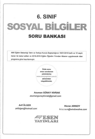SOSYAL BİLGİLER SORU BANKASI Zeta Fotokopi
