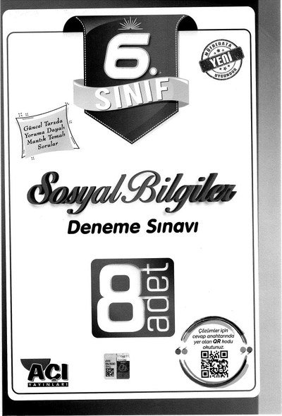 SOSYAL BİLGİLER DENEME SINAVI 8 ADET