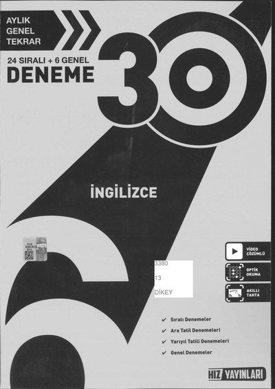 30 DENEME İNGİLİZCE Zeta Fotokopi