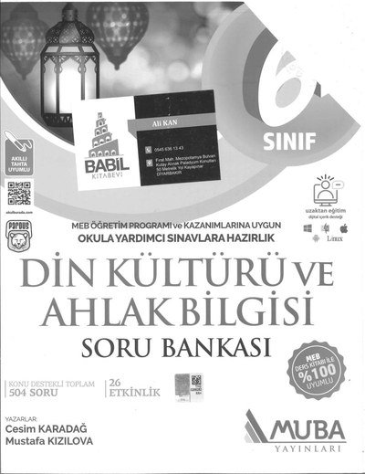 DİN KÜLTÜRÜ VE AHLAK BİLGİSİ SORU BANKASI