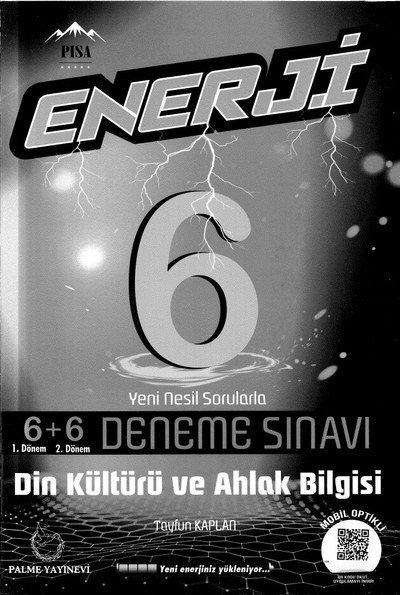 ENERJİ 6+6 DENEME SINAVI DİN KÜLTÜRÜ VE AHLAK BİLGİSİ Zeta Fotokopi