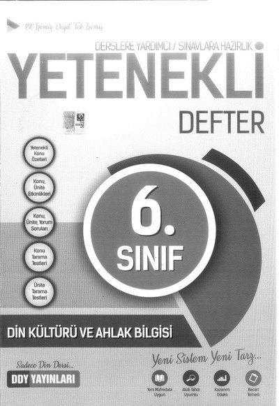 DİN KÜLTÜRÜ VE AHLAK BİLGİSİ YETENEKLİ DEFTER