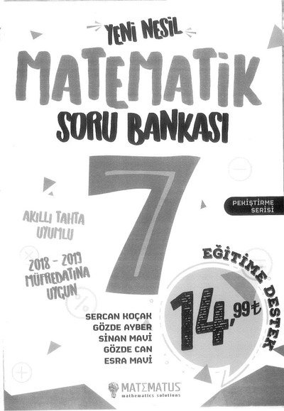 MATEMATİK SORU BANKASI Zeta Fotokopi