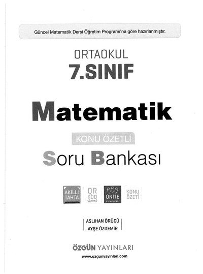 MATEMATİK KONU ÖZETLİ SORU BANKASI