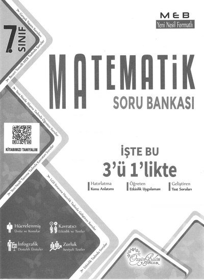 MATEMATİK SORU BANKASI İŞTE BU 3'Ü 1'LİKTE