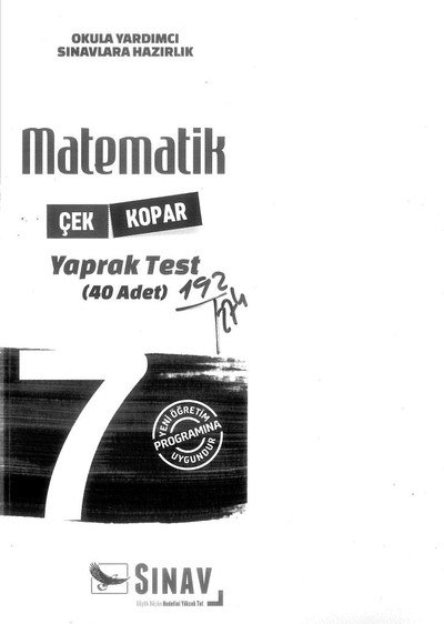 MATEMATİK YAPRAK TEST 40 ADET Zeta Fotokopi