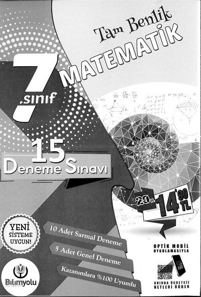 TAM BENLİK MATEMATİK 15 DENEME SINAVI Zeta Fotokopi