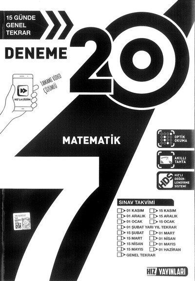 20 DENEME MATEMATİK Zeta Fotokopi