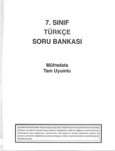 TÜRKÇE SORU BANKASI MÜFREDATA TAM UYUMLU Zeta Fotokopi