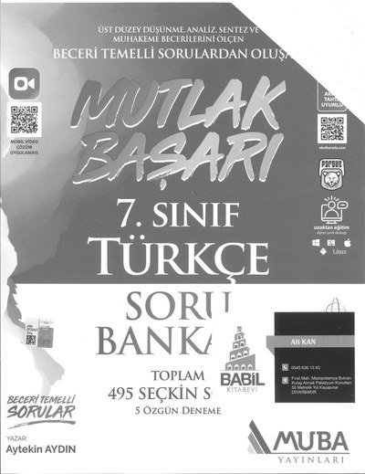 MUTLAK BAŞARI TÜRKÇE SORU BANKASI Zeta Fotokopi