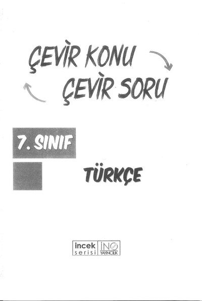ÇEVİR KONU ÇEVİR SORU TÜRKÇE Zeta Fotokopi