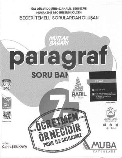 MUTLAK BAŞARI PARAGRAF SORU BANKASI Zeta Fotokopi