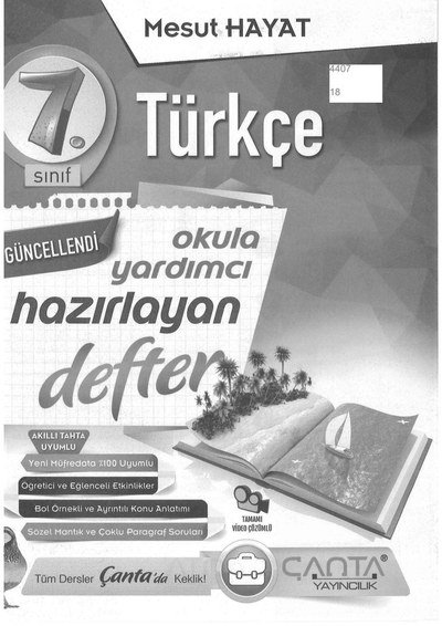 TÜRKÇE OKULA YARDIMCI HAZIRLAYAN DEFTER