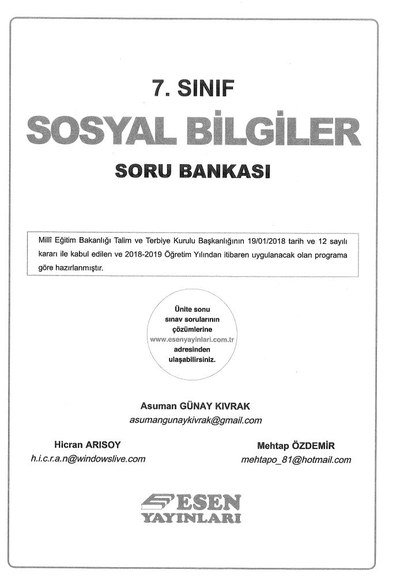 SOSYAL BİLGİLER SORU BANKASI Zeta Fotokopi