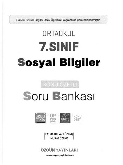 SOSYAL BİLGİLER KONU ÖZETLİ SORU BANKASI Zeta Fotokopi