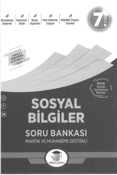 SOSYAL BİLGİLER SORU BANKASI MANTIK VE MUHAKEME DESTEKLİ Zeta Fotokopi