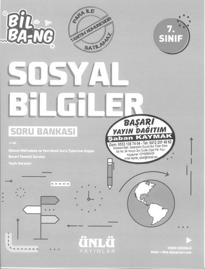 SOSYAL BİLGİLER SORU BANKASI BİL BA-NG Zeta Fotokopi
