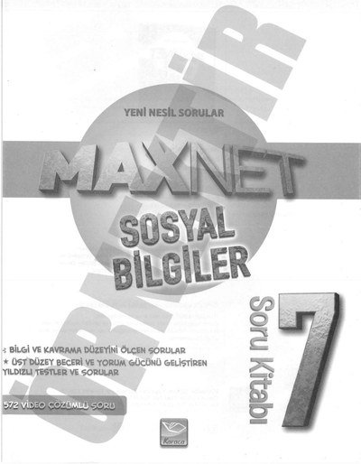 MAXNET SOSYAL BİLGİLER SORU KİTABI Zeta Fotokopi