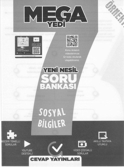 MEGA YEDİ YENİ NESİL SORU BANKASI SOSYAL BİLGİLER Zeta Fotokopi