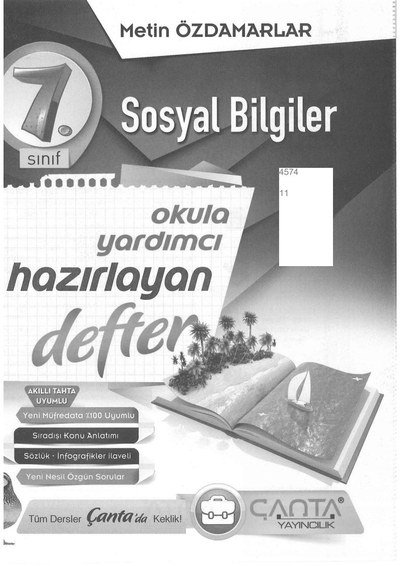 SOSYAL BİLGİLER OKULA YARDIMCI HAZIRLAYAN DEFTER