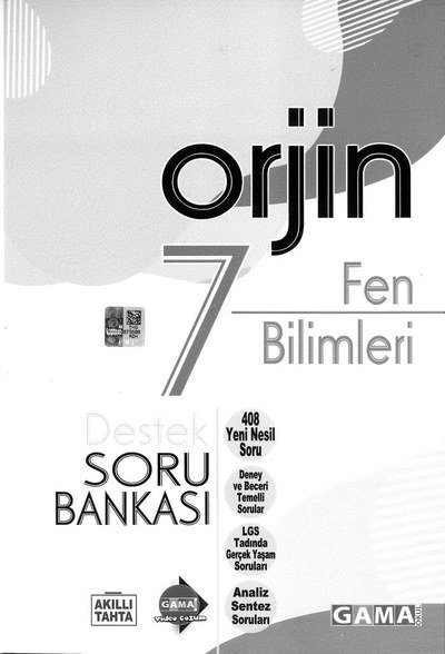ORJİN FEN BİLİMLERİ SORU BANKASI Zeta Fotokopi