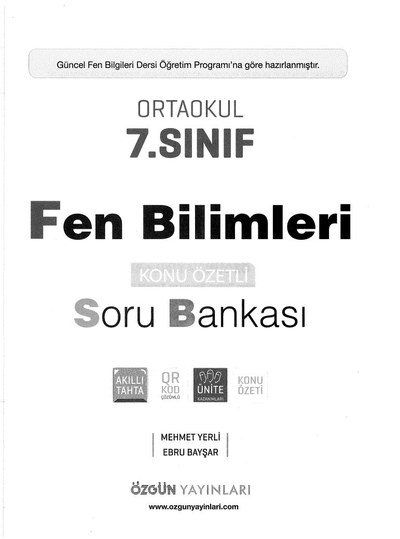 FEN BİLİMLERİ KONU ÖZETLİ SORU BANKASI Zeta Fotokopi