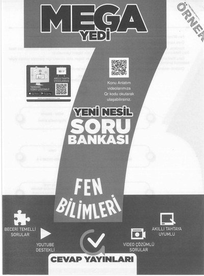MEGA YEDİ YENİ NESİL SORU BANKASI FEN BİLİMLERİ Zeta Fotokopi