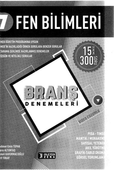 FEN BİLİMLERİ BRANŞ DENEMELERİ Zeta Fotokopi