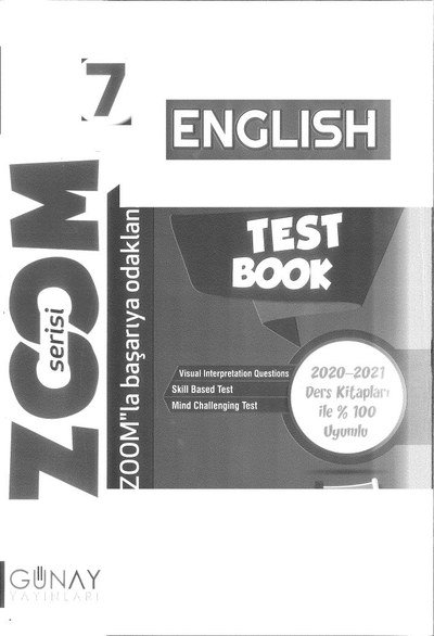 ENGLISH TEST BOOK ZOOM SERİSİ Zeta Fotokopi