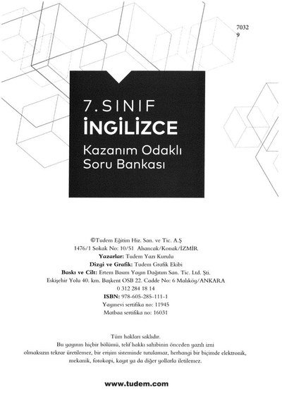 İNGİLİZCE KAZANIM ODAKLI SORU BANKASI Zeta Fotokopi
