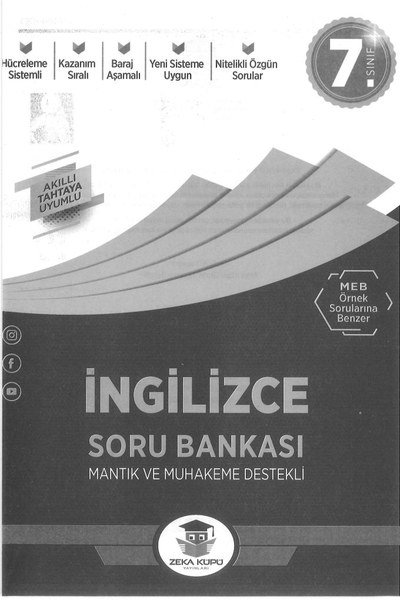 İNGİLİZCE SORU BANKASI MANTIK VE MUHAKEME DESTEKLİ Zeta Fotokopi