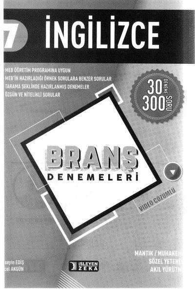 İNGİLİZCE BRANŞ DENEMELERİ 30 DENEME Zeta Fotokopi
