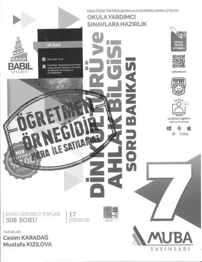 DİN KÜLTÜRÜ VE AHLAK BİLGİSİ SORU BANKASI Zeta Fotokopi