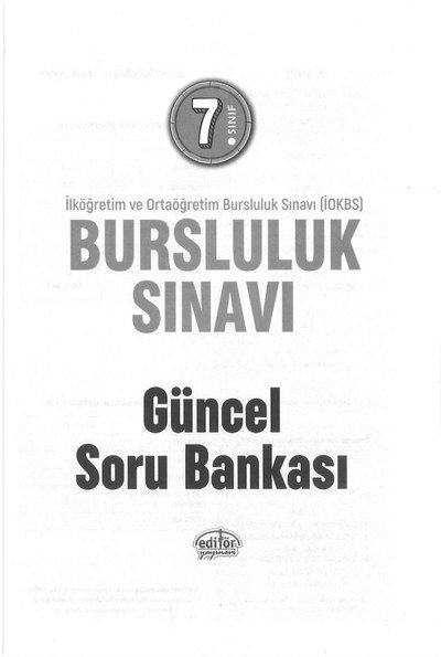 BURSLULUK SINAVI GÜNCEL SORU BANKASI Zeta Fotokopi