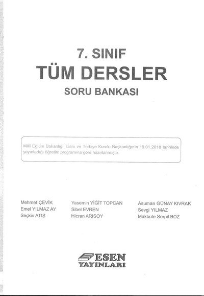 TÜM DERSLER SORU BANKASI Zeta Fotokopi