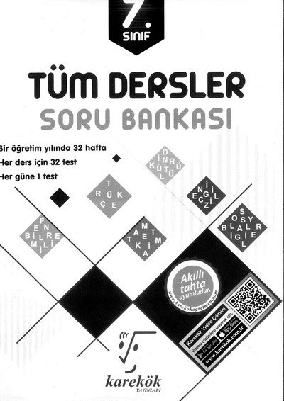 TÜM DERSLER SORU BANKASI