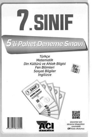 5'Lİ PAKET DENEME SINAVI Zeta Fotokopi