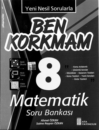 BEN KORKMAM MATEMATİK SORU BANKASI Zeta Fotokopi