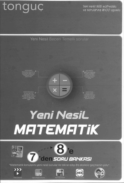 YENİ NESİL MATEMATİK 7'DEN 8'E SORU BANKASI Zeta Fotokopi